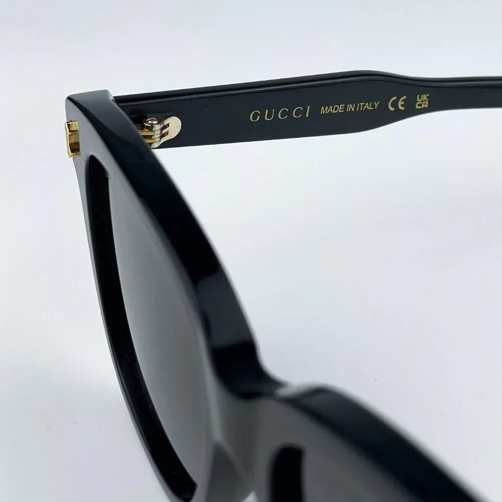 NEW Gucci GG1264S 001 Black Grey Square Women Sunglasses